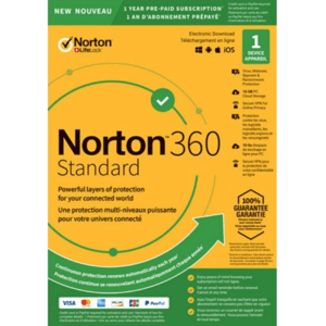 Norton 360 Standard – 1-Year / 1-Device – UK/Europe